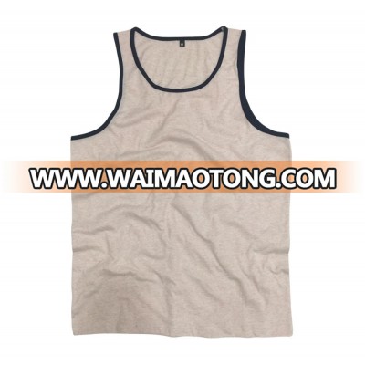 Men Gym Fitness Cotton Round Bottom Plain Tank Tops