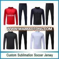 2017/2018 Club Football Tracksuit Sets Wholesale Top design Training Tracksuit Football Cheap Thai Quality Tracksuit